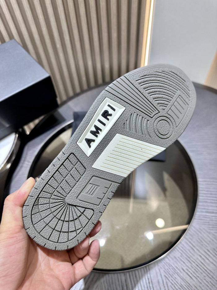 amiri skeleton low-skel top sneakers grey black